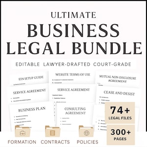 Business Startup Bundle | LLC Agreement, 1099 Contract, Service Agreement, Website Terms, Privacy Policy | Editable Word | Instant Download