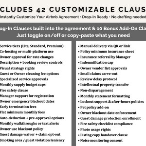 Airbnb Rental Property Management Agreement | VRBO Short Term Rental Co Host Contract | STR Property Manager Agreement I Editable PDF Word
