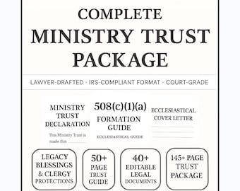 508c1a Ministry Activation Kit | Editable Church Templates for Membership, Banking, Ordination (Word & PDF)