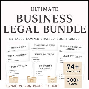 Business Startup Bundle | LLC Agreement, 1099 Independent Contractor, Service Agreement, Website Terms | Non Disclosure | Editable Word PDF