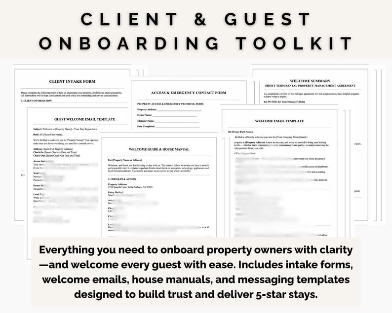 Airbnb Rental Property Management Agreement | VRBO Short Term Rental Co Host Contract | STR Property Manager Agreement I Editable PDF Word