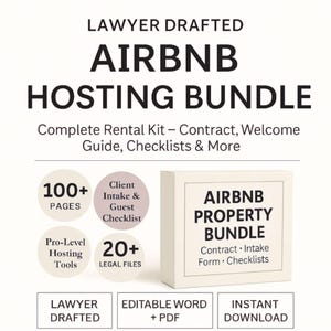 Airbnb Rental Property Management Agreement | VRBO Short Term Rental Co Host Contract | STR Property Manager Agreement I Editable PDF Word