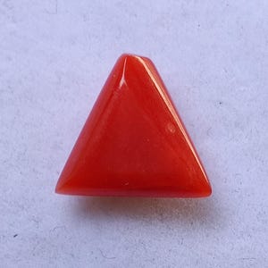 Wholesale Coral Trillion Shape Gemstone, 100% Natural Italian Coral Gemstone, Red Coral, Ring Size Stone, Coral Gemstone, 10 MM,