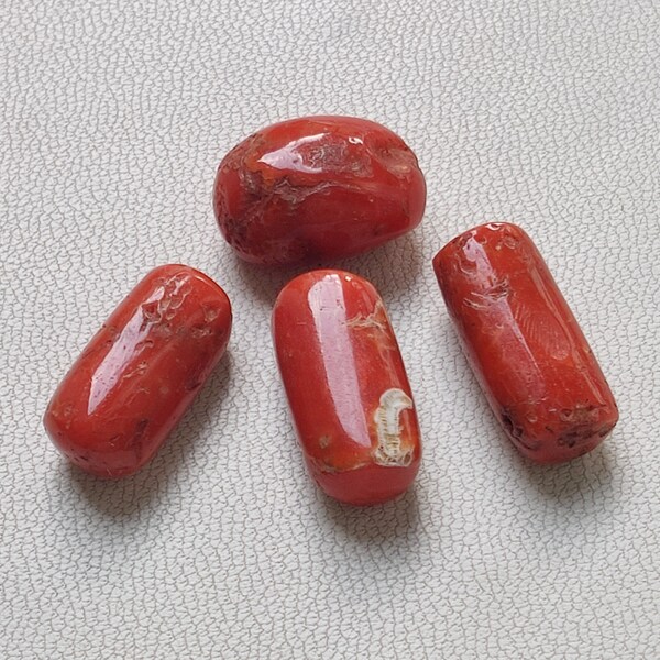 Italian Red Coral Cabochon, 100% Natural Red Coral Gemstone, Mediterranean Red Coral Oval Shape For Jewelry Making, Wholesale Supplies,