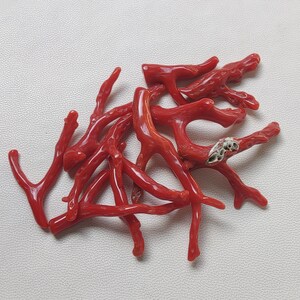 Barra de coral rojo italiano natural genuina, barra pulida de coral rojo italiano 100% natural. Coral Stick Brillante Pulido, Coral Stick.