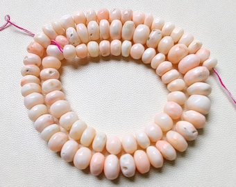 Janpanese Coral Beads, Natural Rondelle Shape Beads, 16 Inches Strand White Coral Smooth Polished Beads, Gemstone For Jewlery Making