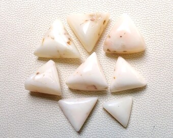 Coral blanco, coral blanco precioso japonés 100 % natural, forma de trillón, cabujones de coral blanco, hermoso coral blanco para hacer joyas.
