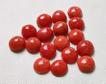 Wholesale Red Coral Round Shape, 100% Natural Italian Red Coral Gemstone Loose Coral Gemstone, Jewelry Making Coral Round Shape Gemstone