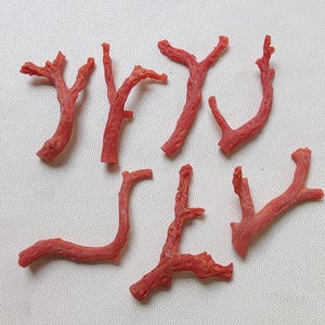 Corallo!! Pietra preziosa di corallo italiano naturale al 100%, bastoncini di corallo rosso, rami di corallo non lucidati di qualità AAA, pietra preziosa di corallo marino.