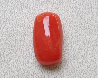 Coral Natural Red Stone 6 Cts Jewelry Making Gemstone, Capsule Shape Coral, Amazing Loose Stone, Best Quality Gemstone,