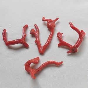 VENDITA !! Pietra preziosa in bastoncino di corallo rosso, bastoncino di corallo rosso italiano, ramo di corallo rosso sciolto, ramo di corallo rosso del Mar Mediterraneo per la realizzazione di gioielli