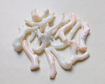 Koraal Japanse gladde stick roze gearceerde natuurlijke witte koraal edelstenen kralen witte koraal stick