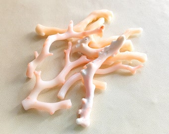 SALE, White Coral Stick, 148Cts, Pink Shade Sticks, 100% Natural Coral White Gemstones, Loose Polished Sticks, For Jewelry Making