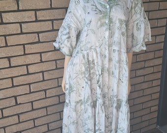 Long linen dress, Dresses for women, Linen summer dress, Loose Linen Dress. Mint