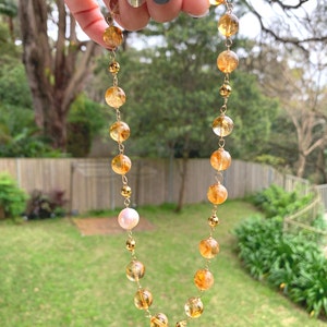 Ivory Tea Pearl with Citrine Crystal Drop