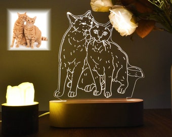 Benutzerdefinierte LED-Hundelampe, graviertes Haustier-Nachtlicht, 3D-Nachtlampe Geschenk für Haustiere, Haustier-Liebhaber-Geschenk, Haustier-Porträt-Fotolampe, kundenspezifische Lampe-Hunde-Denkmal