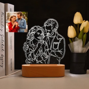 Personalisierte Fotolampe, benutzerdefinierte 3D-Lichtgeschenk, benutzerdefinierte 3D-Lampe, Muttertagsgeschenke, Geburtstagsgeschenk für sie, Schlafzimmerlicht, Jubiläumsgeschenk