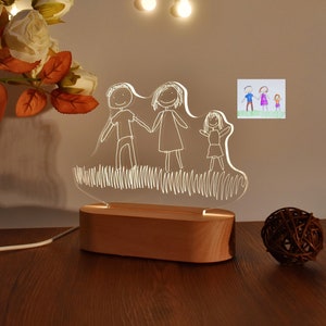 Personalized Acrylic Night Lamp for Kids, Custom 3D Led Lamp, Customized night light, Led light lamp for children&#39;s room, Birthday Gift,
