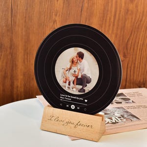 Personalized Vinyl Record with Photo, Acrylic Song Plaque, Anniversary Gift for Friends, Birthday Gift for Her Him, Christmas Gifts