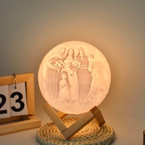 Personalized Photo Lamp, Custom Moon Lamp, Personalized Photo Led Light, Magic 3D Personalized Printed Lunar Night, Christmas Gift, BBf Gift image 4