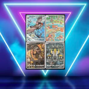 Cartas de bolsillo de Pokémon TCG: Space-Time Smackdown 6/9 / Staraptor 176, Bidoof 177, Glameow 178, Regigigas 179/155 / A2 / 2024 / PROXY