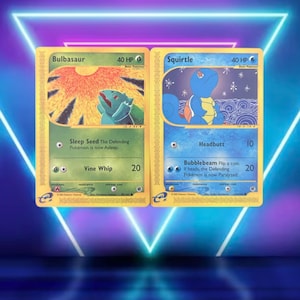 Expedition Set 12/12 / Bisasam 95/165, Squirtle 132/165 / 2002 / PROXY TKG Karte(n)