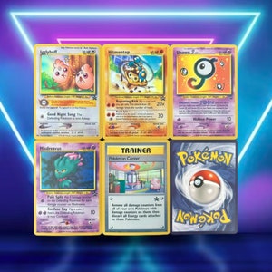 Cartas promocionales de Wizards Black Star del 8/11 / Igglybuff 36, Hitmontop 37, Unown 38, Misdreavus 39, Pokémon Center 40 / 1999-2002 / Carta(s) de Pokémon PROXY