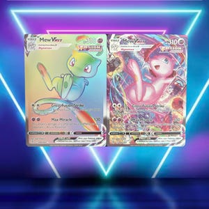 Fusion Strike 2/3 / Mew VMAX (rainbow) 268/264, Mew 269/264 / 2021 / PROXY TCG card(s)