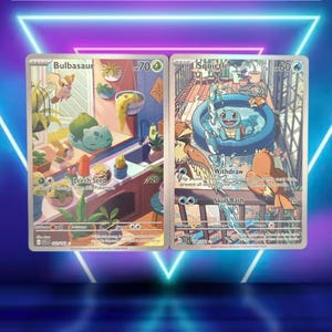Stellar Crown 1/2 / Bulbasaur 143/142, Squirtle 148/142 / SCR / 2024 / PROXY TCG card(s)