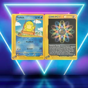 Aquapolis Set 12/12 / Psyduck 104/147, Rainbow Energy ENERGY 144/147 / 2002 / Carta(s) PROXY TCG