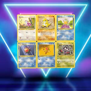 Base Set 11/17 / Rattata, Sandshrew, Squirtle, Starmie, Staryu, Tangela / First Edition (1st) / 1999 / PROXY TCG card(s)