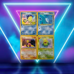 Neo Revelation-set 13/16 / Qwilfish 49/64, Remoraid 50/64, Shuckle 51/64, Skiploom 52/64 / First Edition / 2001 / PROXY TCG-kaart(en)