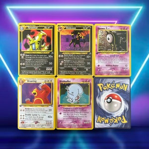 Neo Discovery Set 7/8 / Tyranitar 31, Umbreon 32, Unown 33, Ursaring 34, Wobbuffet 35 / First Edition / 2001 / PROXY TCG card(s)