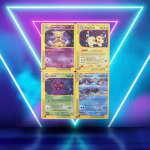 Expedition Set 1/12 / Alakazam 1/165, Ampharos 2/165, Arbok 3/165, Blastoise 4/165 / 2002 / PROXY TCG card(s)