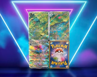 Po 151 (Japanese) 1/3 / Bulbasaur 166/165 sv2a, Ivysaur 167/165 sv2a, Venusaur ex 200/165 sv2a / 2023 / PROXY TCG card(s)
