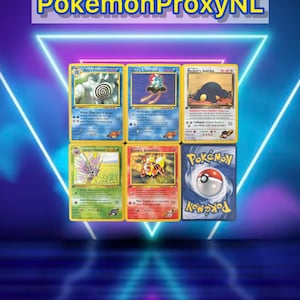 Gym Heroes Set 7/11 / Poliwrath 31, Tentacool 32, Snorlax 33, Venomoth 34, Growlithe 35 / First Edition / 1999 / PROXY TCG-kaart(en)