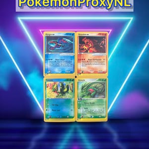Nintendo Black Star Promos 1/10 / Kyogre ex 001, Groudon ex 002, Treecko 003, Grovyle 004 / 2003-2006 / Carta(s) Pokémon PROXY