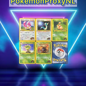 Gym Heroes Set 9/11 / Lickitung 41, Dratini 42, Exeggcute 43, Exeggutor 44, Gloom 45 / First Edition / 1999 / PROXY TCG card(s)