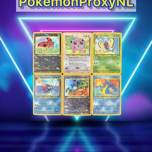 Southern Island Set 2/3 / Ledyba 7, Jigglypuff 8, Butterfree 9, Tentacruel 10, Marill 11, Lapras 12 / 2001 / PROXY Pokémon-kaart(en)