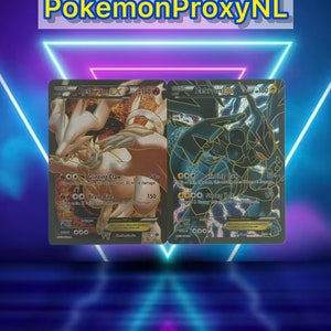 Reshiram EX 95/99, Zekrom 97/99 / Next Destinies / 2012 / PROXY TCG card(s)