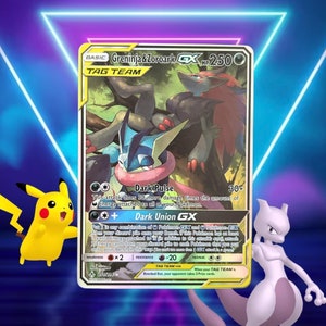 Greninja et Zoroark GX / Liens ininterrompus / 201/214 / 2019 / Carte Pokémon PROXY