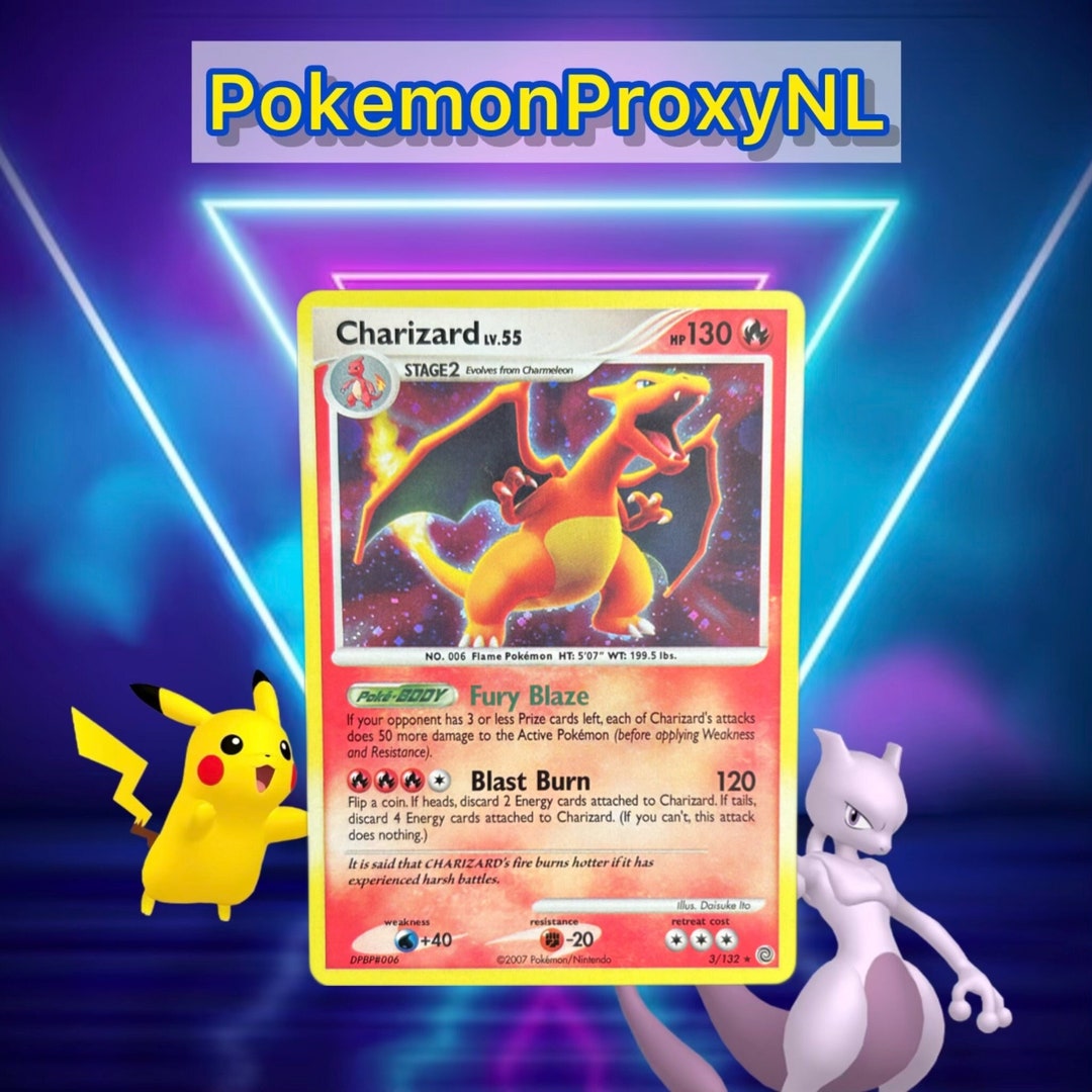 Charizard / Secret Wonders / 3/132 / 2007 / PROXY TCG Card(s) - Etsy