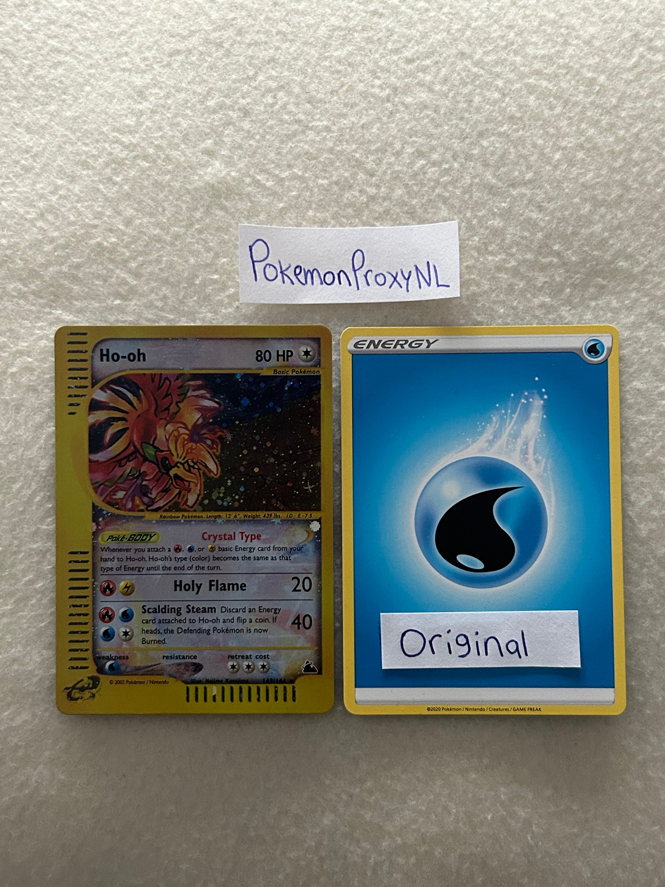 Ho-oh (crystal) / Skyridge / 149/144 / 2003 / PROXY Pokémon