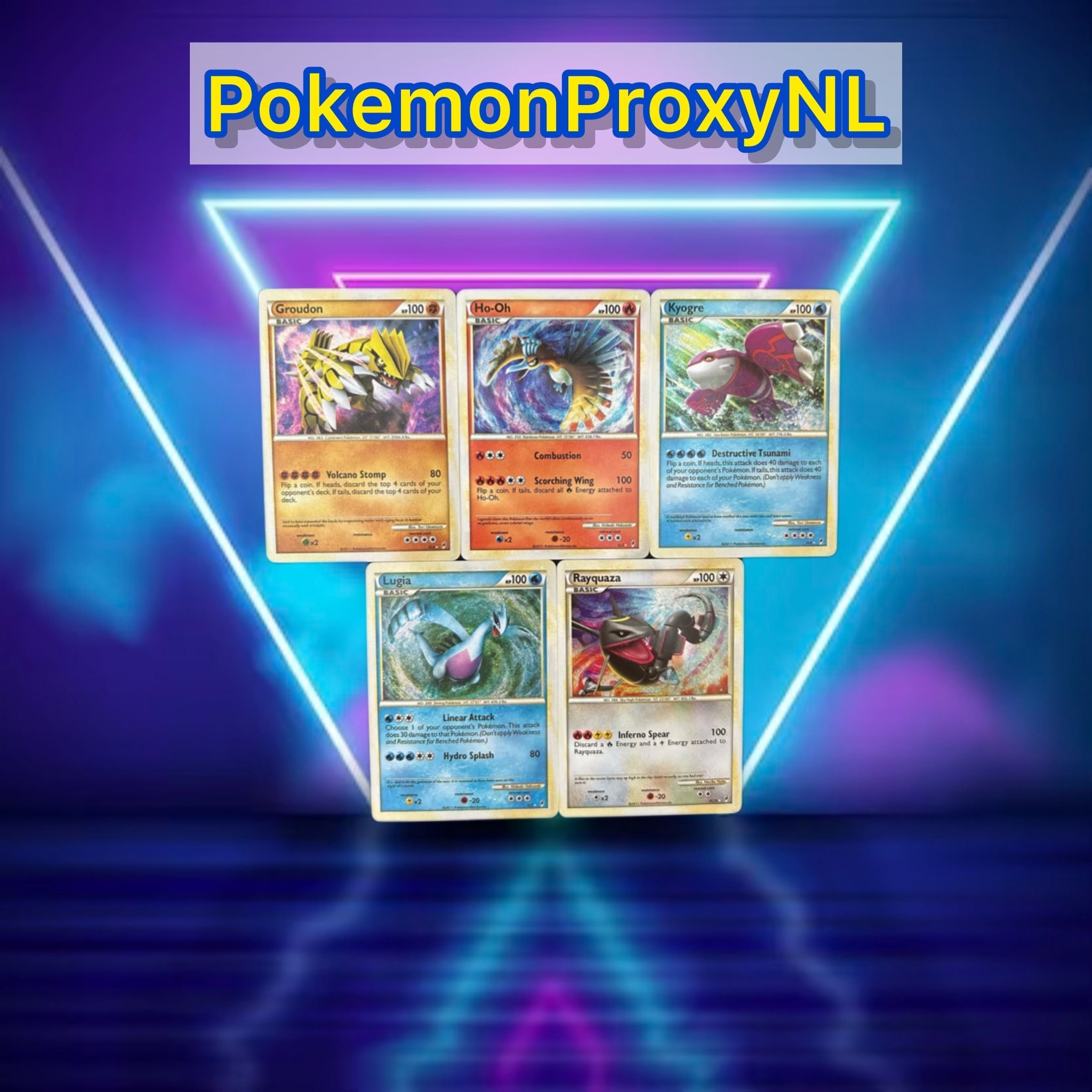 ポケモンカードゲーム Kyogre SL6 & Groudon SL4 Groudon SL4, Ho-oh SL5, Kyogre SL6, Lugia SL7, Rayquaza SL10