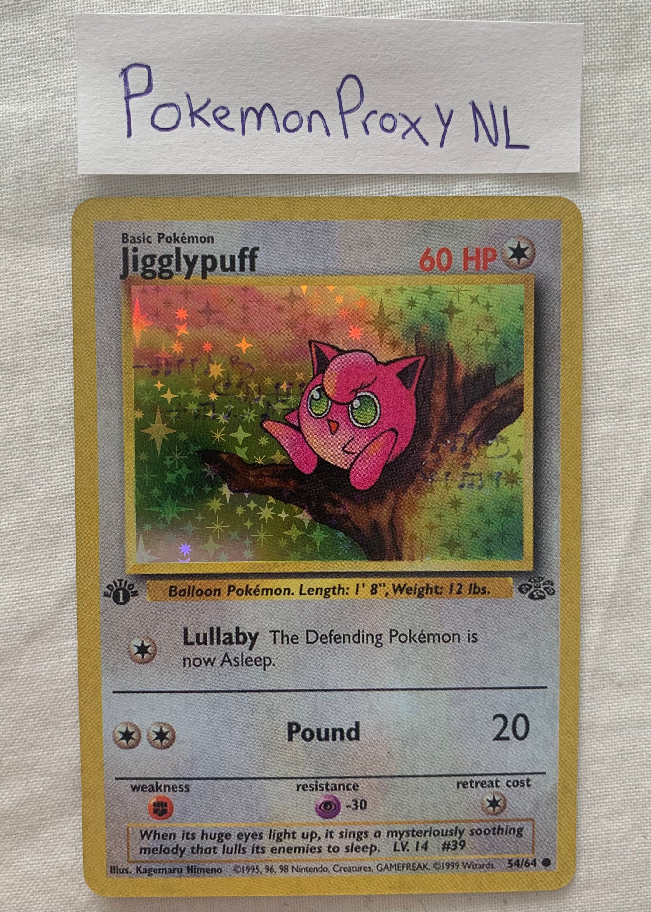 Pokémon Jigglypuff 54/64 Jungle Set 2000 (Tiny Crease - Portuguese)