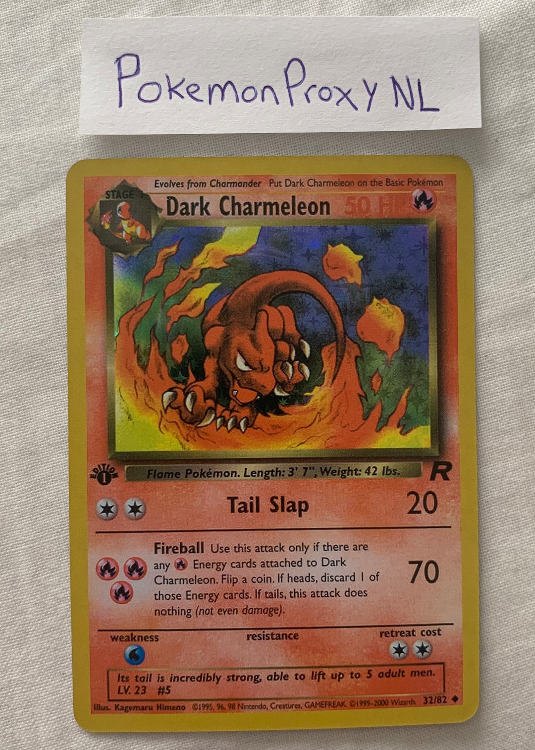 Dark Charmeleon R 1st / Team Rocket Set / 32/82 / 1999 / Etsy