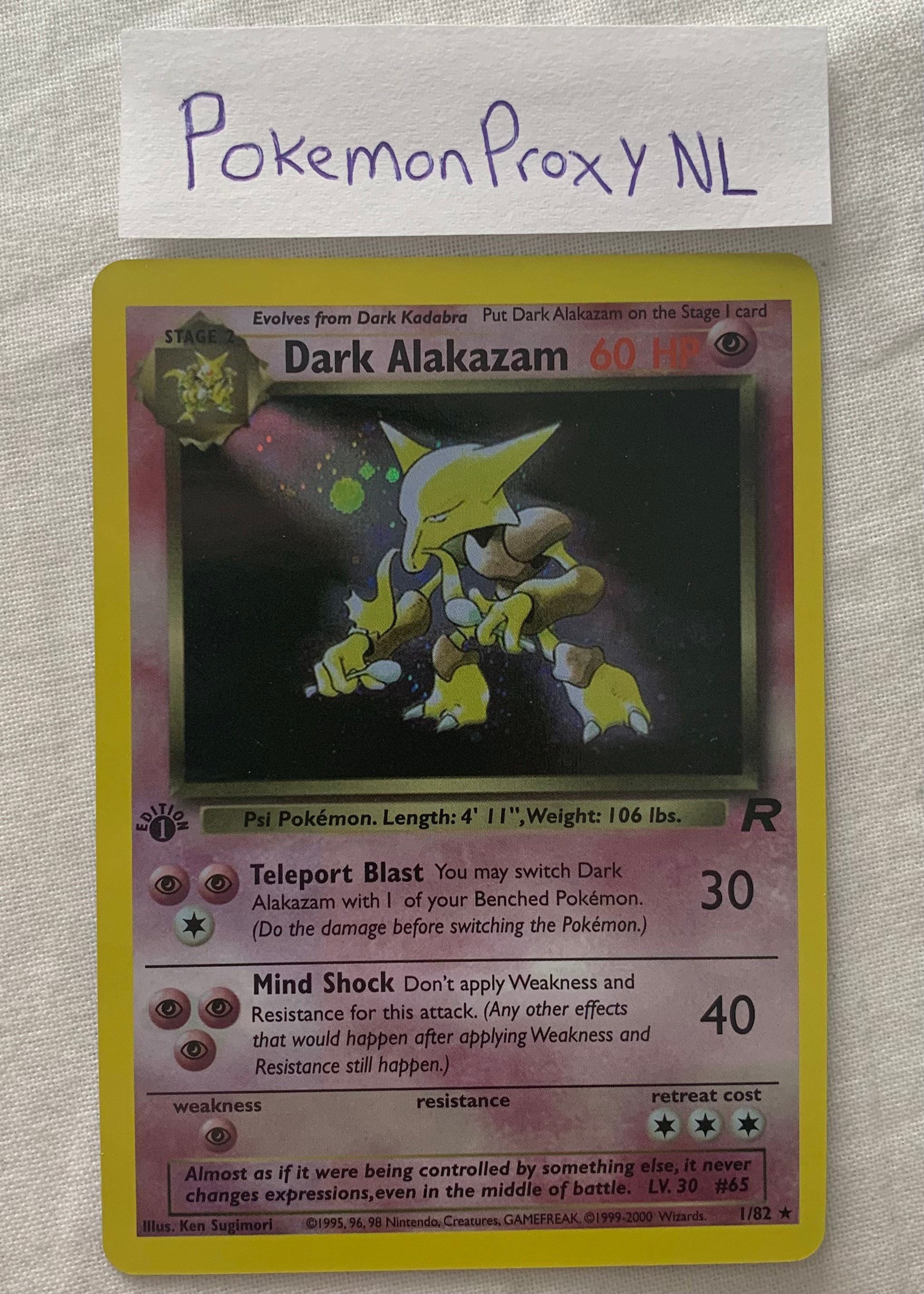 Dark Alakazam evolution set NM 1st edition