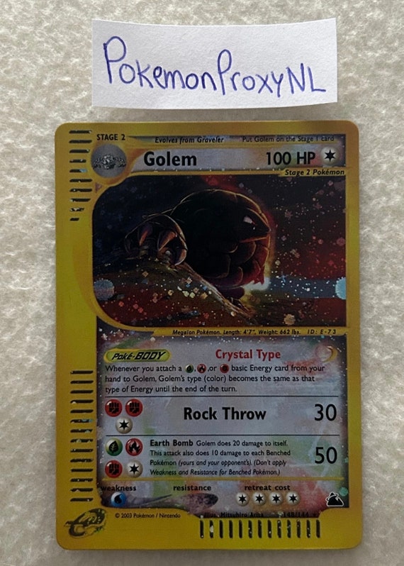 ポケモンカードゲーム　Golem　Crystal Type　英語版 Golem Crystal Type 089/088 Split Earth 2002 Holo Pokemon