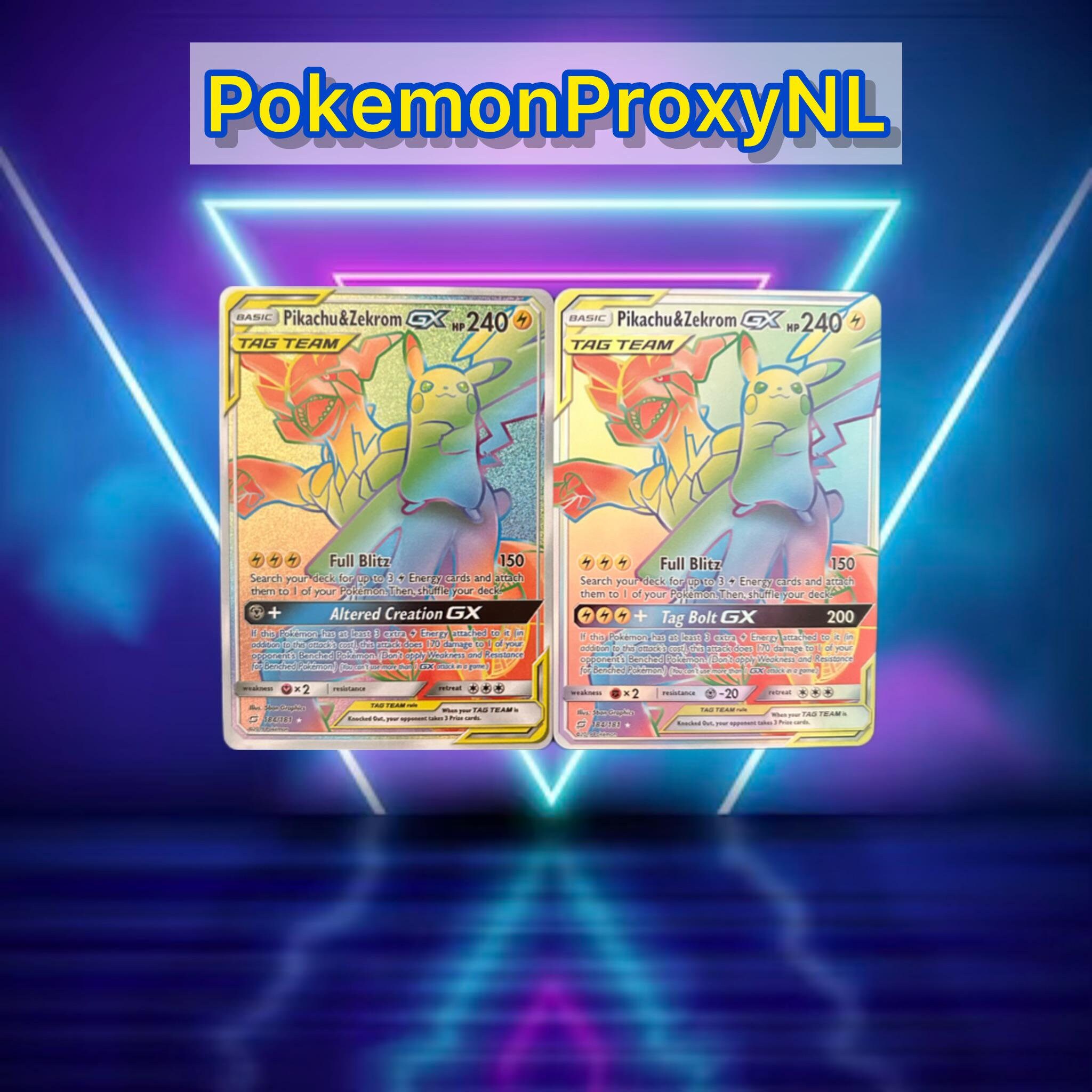 Pikachu & Zekrom GX (rainbow) / Team up / 184/181 / 2019