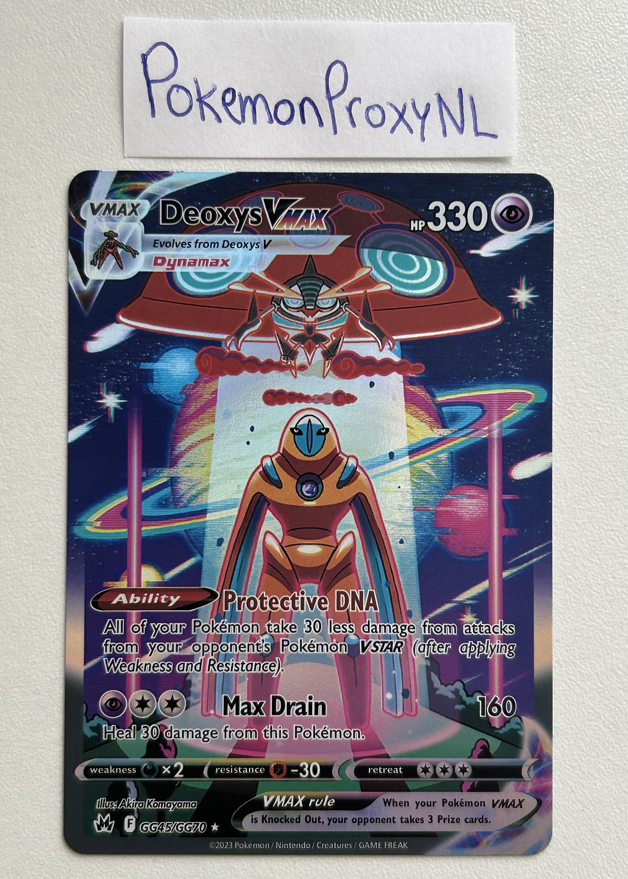Deoxys VMAX / Crown Zenith / GG45/GG70 / 2023 / PROXY TCG Card(s